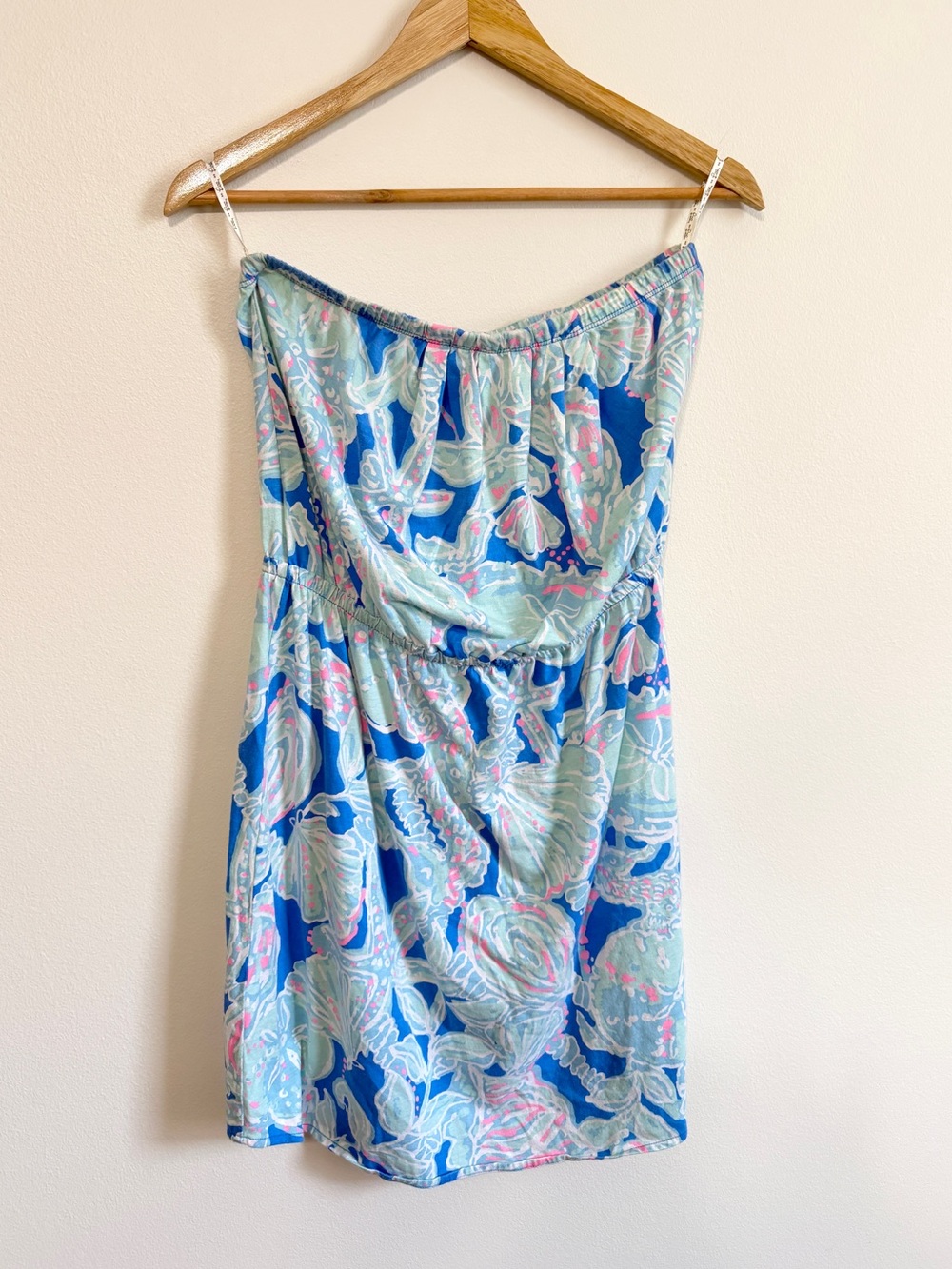 Lily Pulitzer Floral Blue Windsor Dress Size Large Beach Tropical - Picture 1 of 6